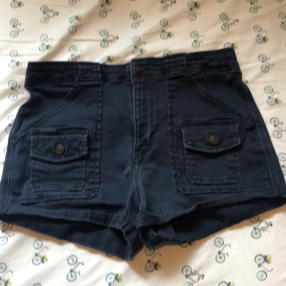 Blue short shorts